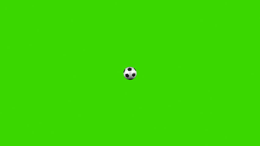 3d soccerball at a chroma key background