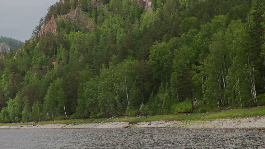 River summer mountain landscape in Syberia Russia