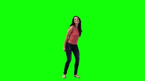 girl dance green screen