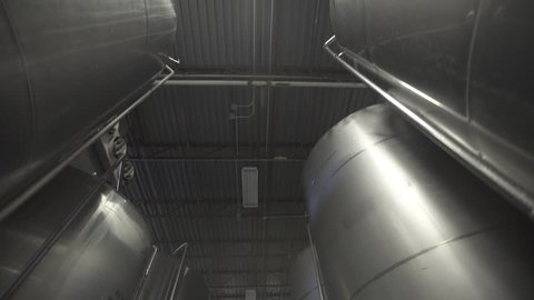 Beer tanks in brewery