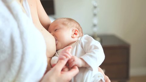 Baby Sucking On The Nipple 库存影片视频 100 免版税 Shutterstock