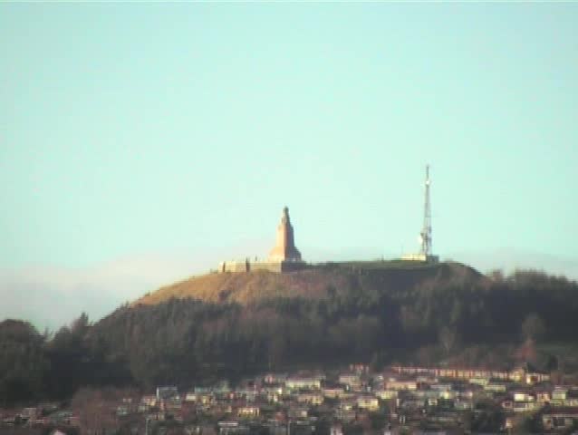 City of Dundee and Tay Road bridge from Fife Scotland