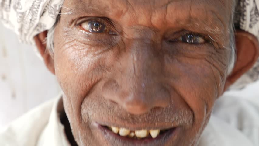 Old Man Posing in Udaipur, India