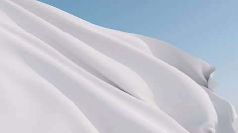 Photorealistic animation of the white blank flag waving on the wind. Seamless Loop. 4K, Ultra HD resolution. Available in various colors - check my profile.
