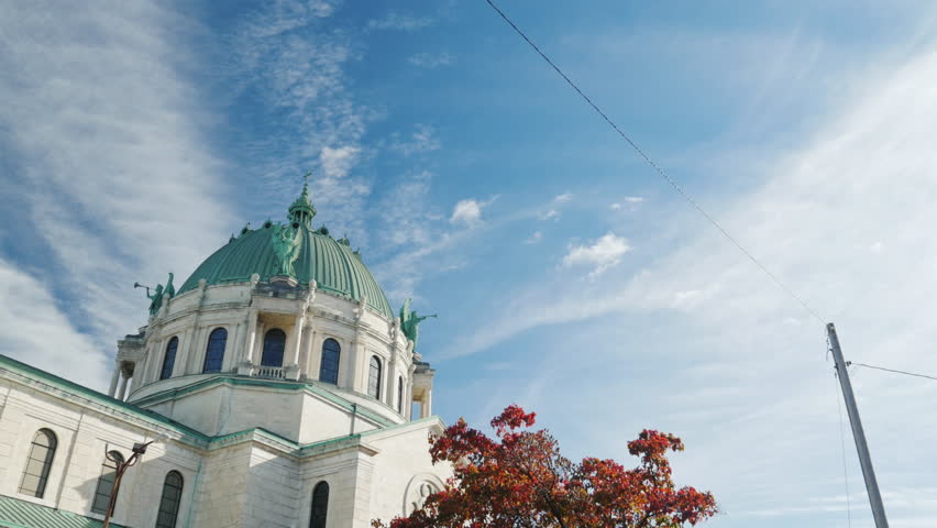 Lackawanna, New York - Oct, 2016: The Our Lady of Victory Basilica. It is a Catholic parish church and national shrine in Lackawanna, New York.