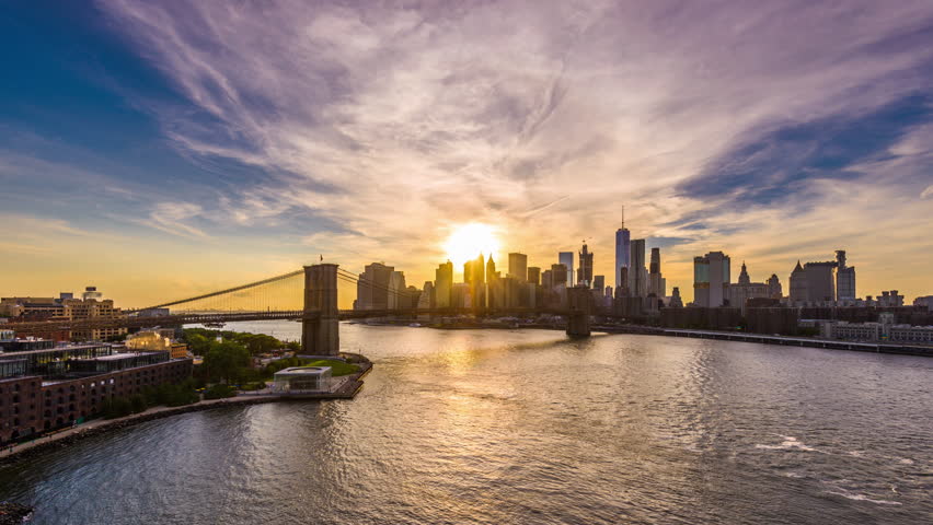 New York City time lapse from above the East River. Royalty-Free Stock Footage #22508677