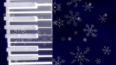 Piano snow loop wave 2 pattern dark background