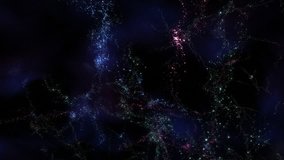 Space 2174: Traveling through star fields in outer space (Loop).