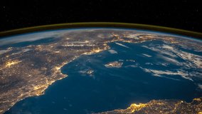 ISS Planet Earth seen from the International Space Station with Aurora Borealis over the earth, Time Lapse 4K. Images courtesy of NASA Johnson Space Center
