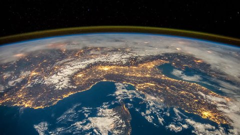 ISS Planet Earth seen from the International Space Station with Aurora Borealis over the earth, Time Lapse 4K. Images courtesy of NASA Johnson Space Center