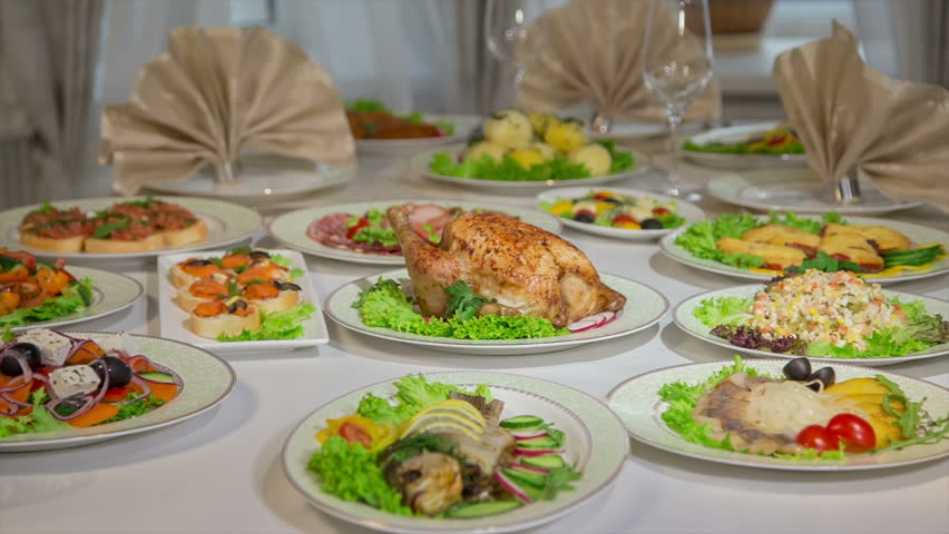 Olivier salad with mayonnaise, loop, fish, Chicken, cooked, dinner, food, holiday, Russian | Shutterstock HD Video #22524514