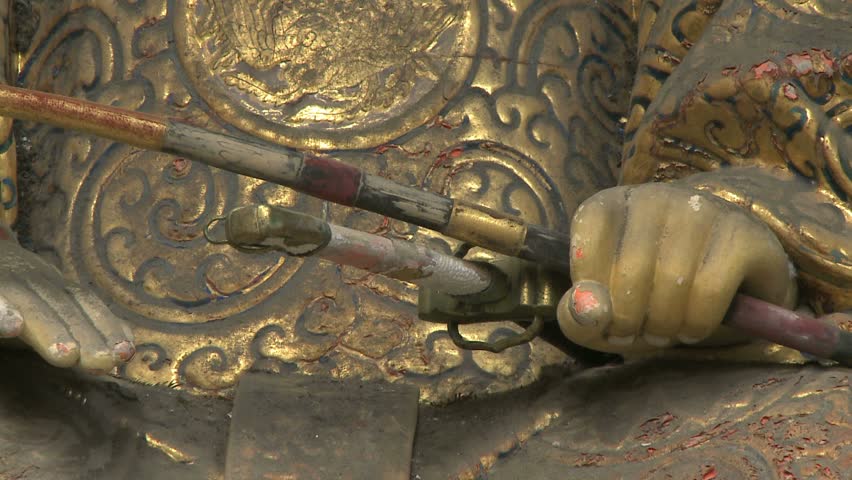 Tokugawa shrine of archer guard at gate, Nikko, Japan