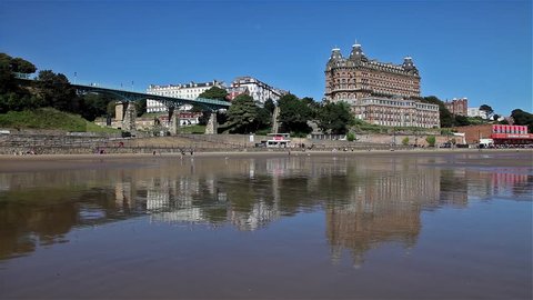 UNITED KINGDOM, SCARBOROUGH - SEPTEMBER 2012: Grand Hotel & Reflection; South Bay Scarborough