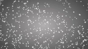 Clusters of Molecules on Gray Background -  Abstract  Video Footage 