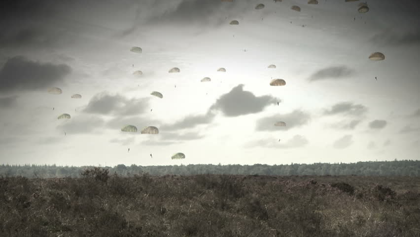Parachute trooper invasion, world war 2