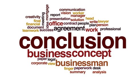 Conclusion Animated Word Cloud Stock Footage Video (100% Royalty-free ...