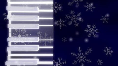 Piano snow loop wave moving 2 pattern dark background