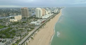 Aerial drone footage Fort Lauderdale Florida 4k 60p
