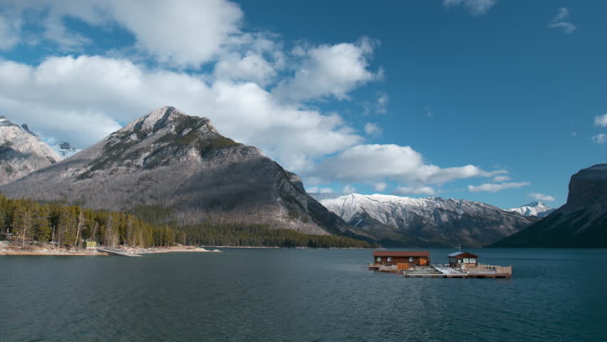 Lake Minnewanka in Banff National Park Canada.  Located near the town of Banff, Alberta