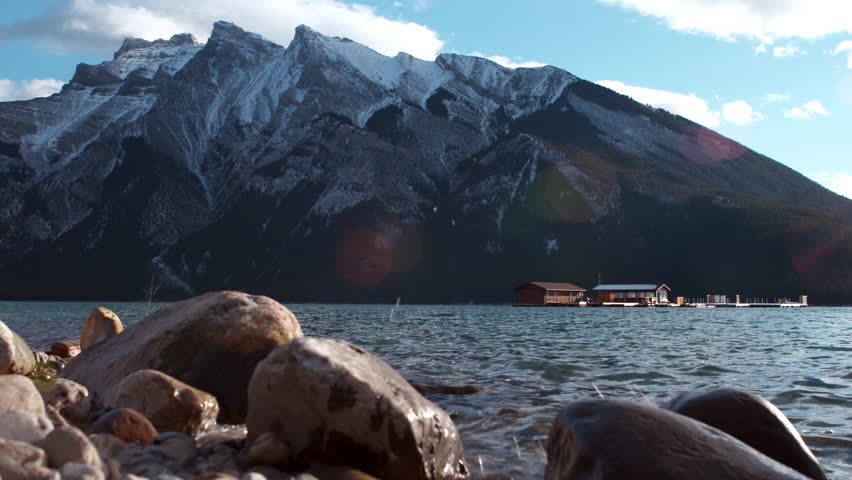Lake Minnewanka in Banff National Park Canada.  Located near the town of Banff, Alberta
