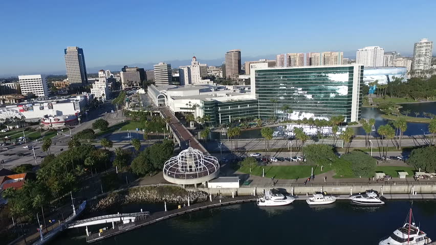 Aerial of Downtown Long Beach Skyscrapers.mov
