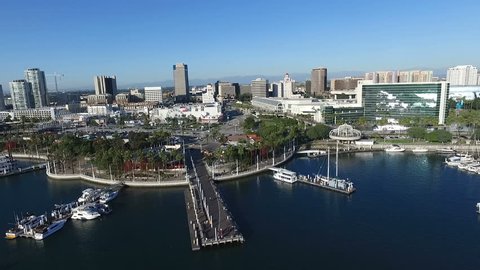 Aerial of Downtown Long Beach California.mov
