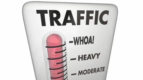 Traffic Thermometer Measure Audience Great Visitors 3d Animation