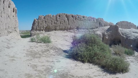 Fortress Kyzyl-kala in Karakalpakstan Biruni, the region of fortresses of Khwarezm, Uzbekistan