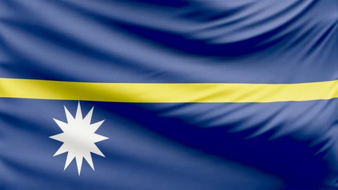 Realistic beautiful Nauru flag 4k