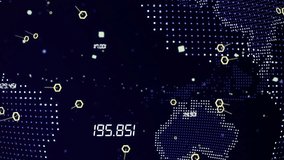 World Map Hud.Abstract Futuristic 3D animation.Zoom in the Earth Map.Good for news intro screensaver.Title, text like NEWS REPORT, SPORT, WETHER and FINANCE. - Powered by Shutterstock - Get 15% off with code: PIKWIZARD15