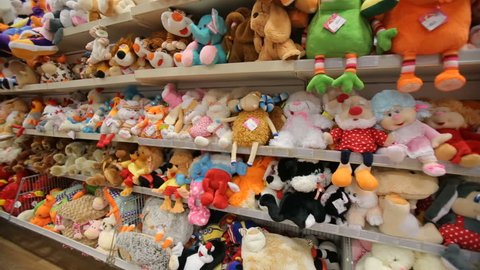 Stuffed toys in gift store