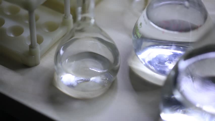 Laboratory test smooth camera look at the bulb.