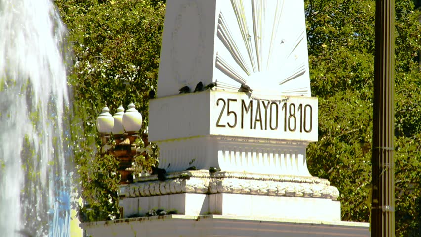 Plaza 25 de mayo in Buenos Aires, Argentina. Monument
