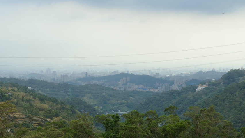 Taipei seen from the Maokong mountains