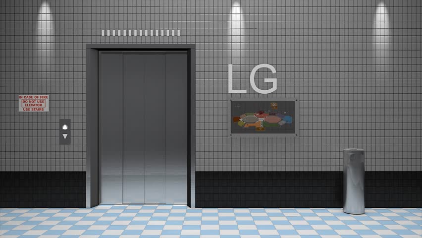 Elevator 3d animation, alpha channel included.
