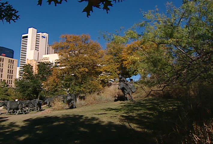 Pioneer Park cattle sculptures