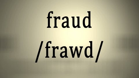 This animation includes a definition of the word fraud.