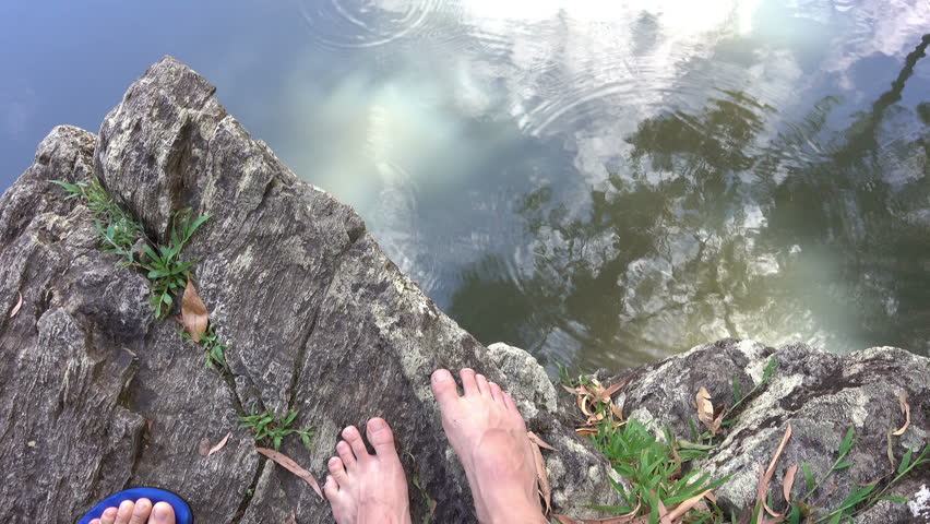 Cedar Creek Falls, Foot detail, Pond and tree