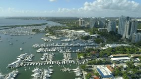Aerial Miami Coconut Grove 4k 60p