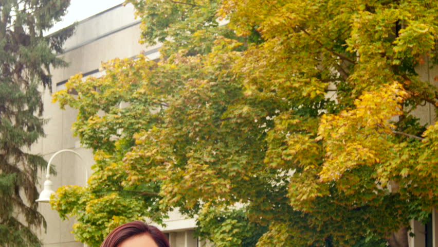 Business woman profile, smiling 