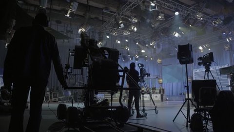 KYIV, UKRAINE – APRIL 13, 2016. The backstage of the shooting of live broadcast