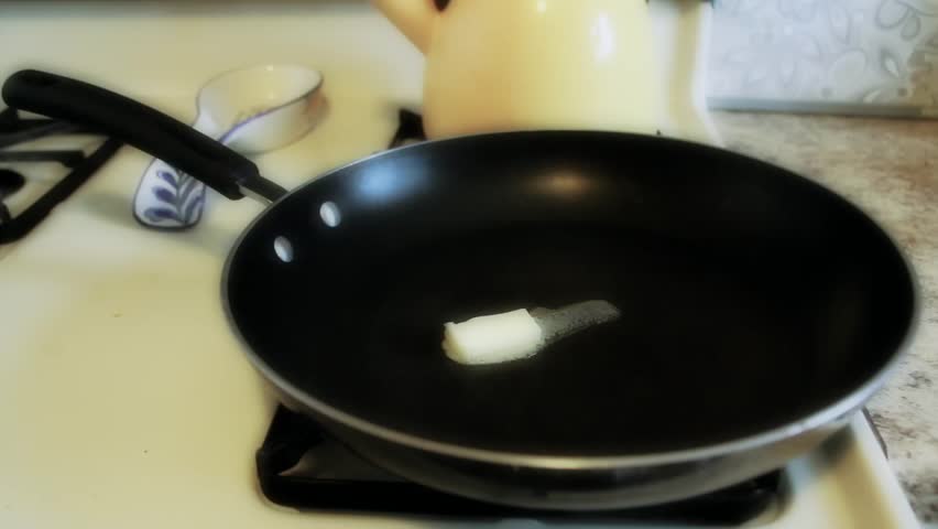 Melting Butter in Frying Pan