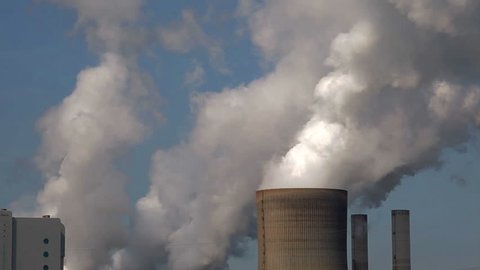 big chimneys air pollution global, global warming, power plant 1080p
