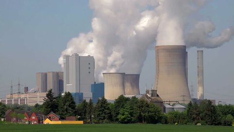 air pollution coal-burning power plant 1080p