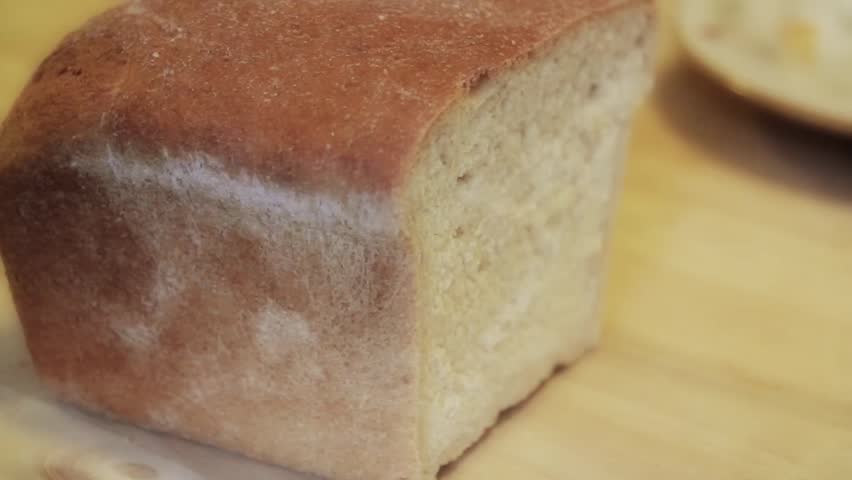 Slicing Bread With Knife