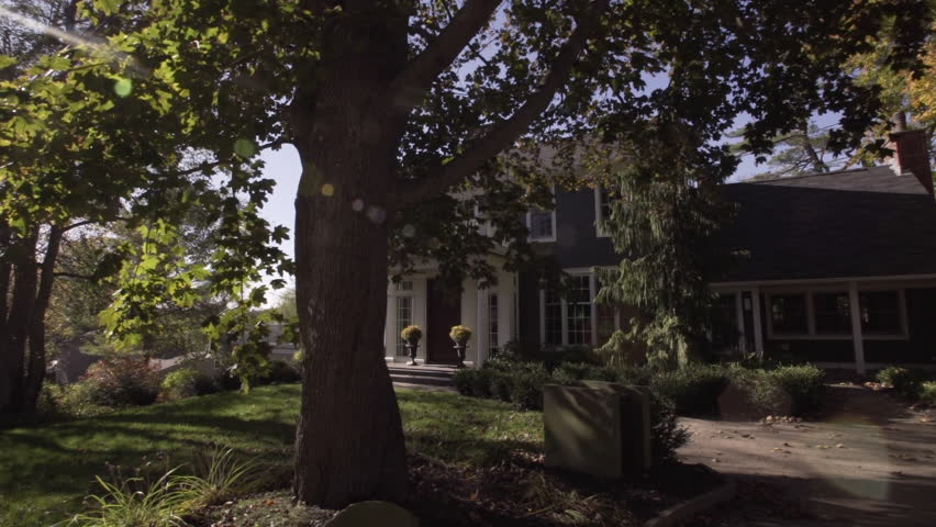 Driving by upscale houses in the south end of Halifax, Nova Scotia 