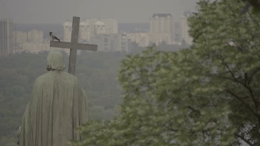 Kiev (Kyiv) in the summer. Ukraine. Monument To Volodymyr The Great.