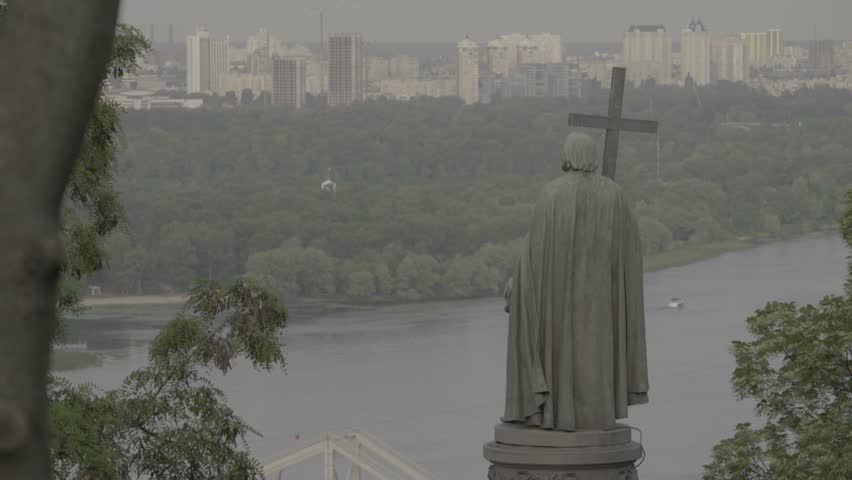 Views Of Kiev (Kyiv). Ukraine. The Monument To Vladimir The Great