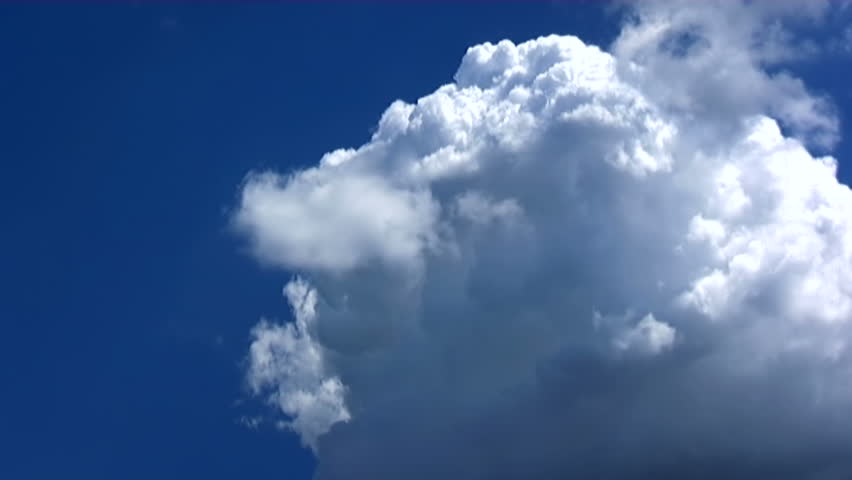 Time lapse clouds in a blue sky. Pal, Widescreen