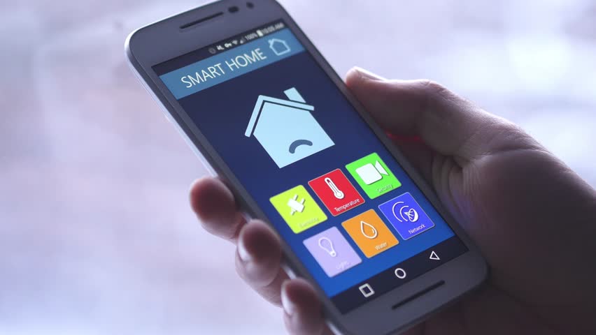 Changing the temperature of the house directly on a smartphone. Winter background. Royalty-Free Stock Footage #22722508